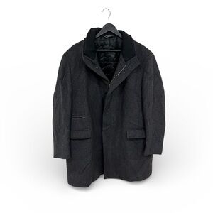 Men's Classic Dark Gray Pea Coat